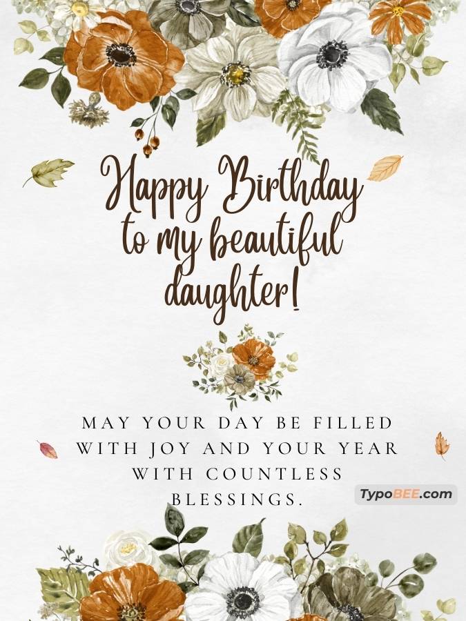 Inspirational Blessing Birthday Wishes For Daughter From Mom 