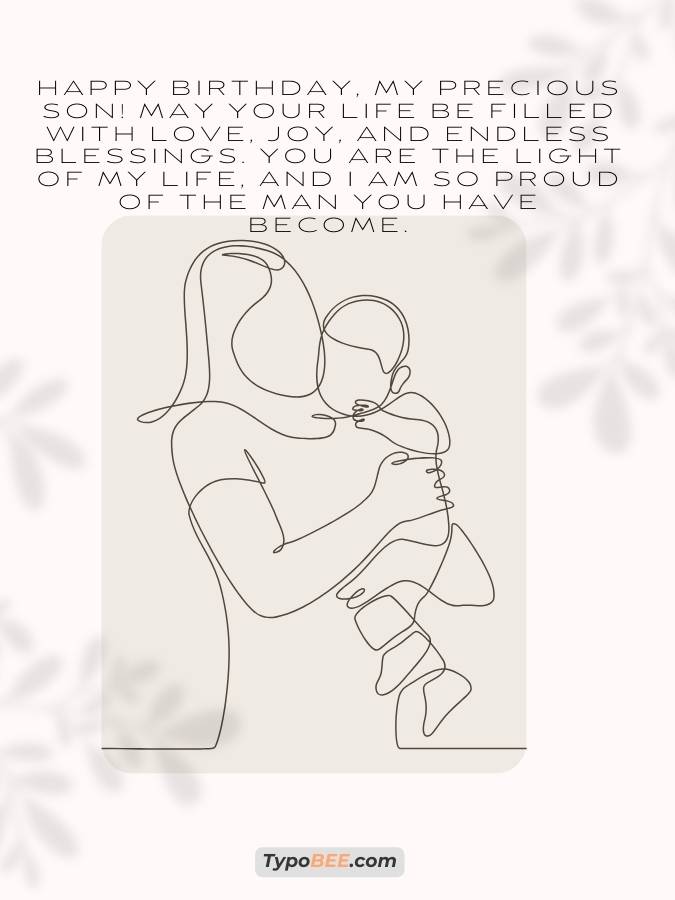 Mother Heartfelt Blessing Birthday Wishes For Son TypoBEE