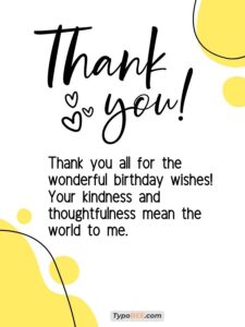 39+ Thank You Message For Birthday Wishes [+images] - Typobee